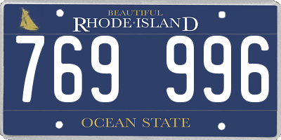 RI license plate 769996