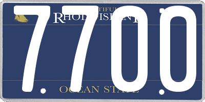 RI license plate 7700