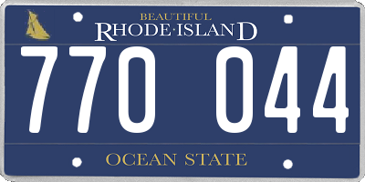 RI license plate 770044