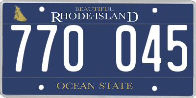 RI license plate 770045