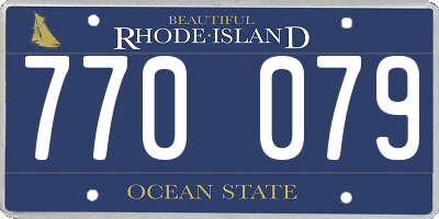 RI license plate 770079