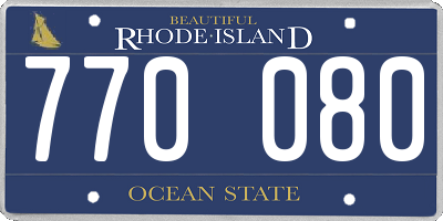RI license plate 770080