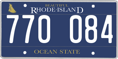 RI license plate 770084