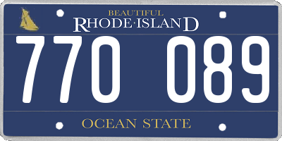 RI license plate 770089