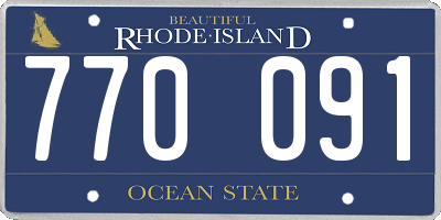 RI license plate 770091