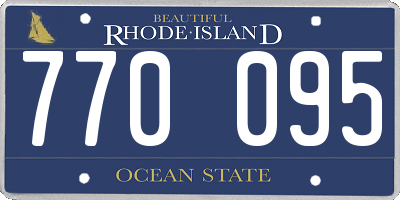 RI license plate 770095