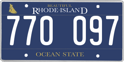 RI license plate 770097