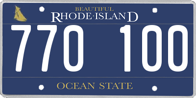 RI license plate 770100