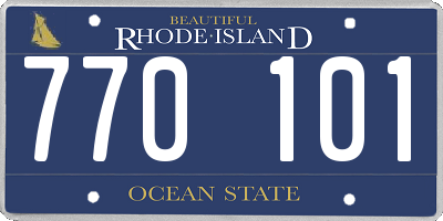 RI license plate 770101