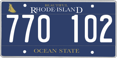 RI license plate 770102