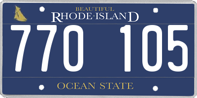 RI license plate 770105