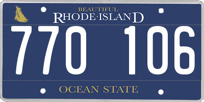 RI license plate 770106