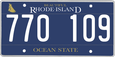 RI license plate 770109