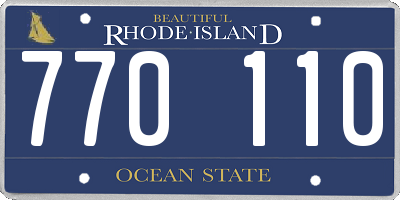 RI license plate 770110