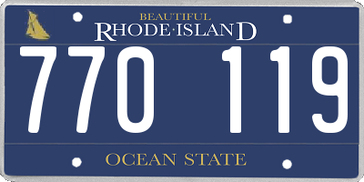 RI license plate 770119
