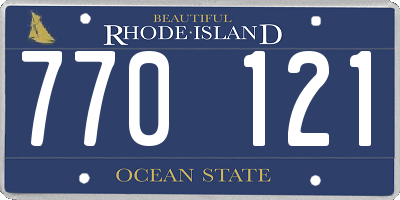 RI license plate 770121
