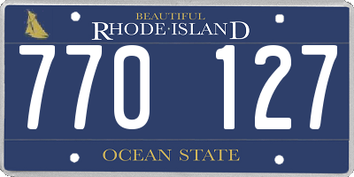 RI license plate 770127