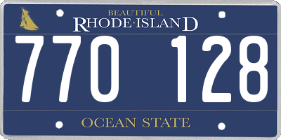 RI license plate 770128