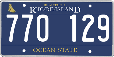 RI license plate 770129
