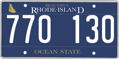 RI license plate 770130