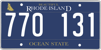 RI license plate 770131