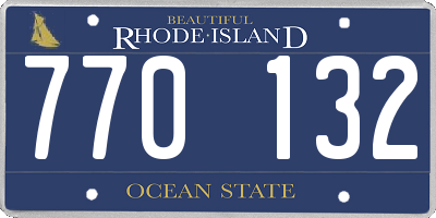 RI license plate 770132