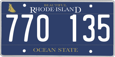 RI license plate 770135