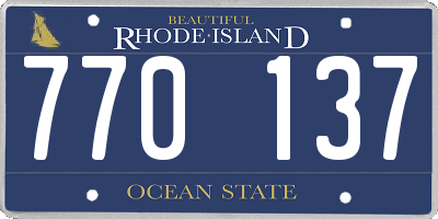 RI license plate 770137