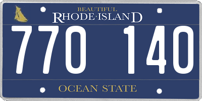 RI license plate 770140