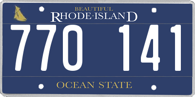 RI license plate 770141