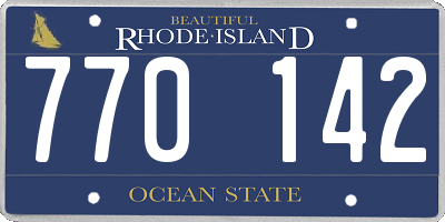 RI license plate 770142