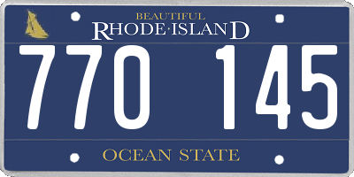 RI license plate 770145