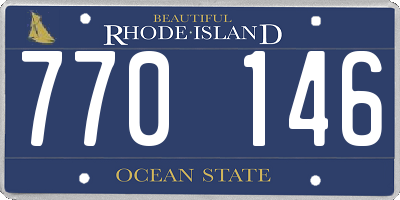 RI license plate 770146