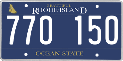 RI license plate 770150