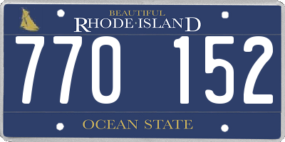 RI license plate 770152