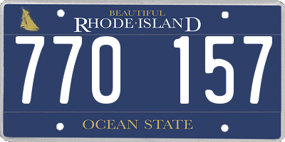 RI license plate 770157