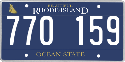 RI license plate 770159