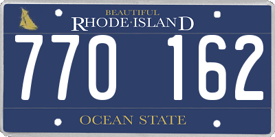 RI license plate 770162