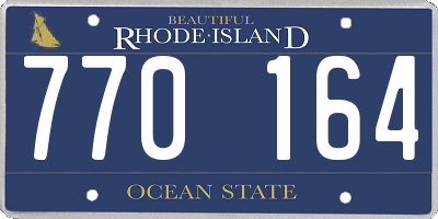 RI license plate 770164