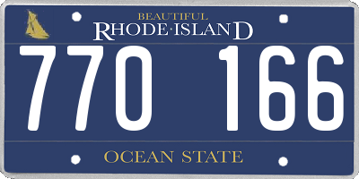 RI license plate 770166