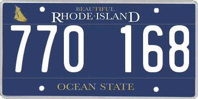 RI license plate 770168