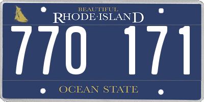 RI license plate 770171