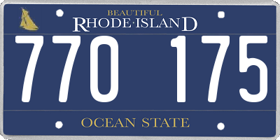 RI license plate 770175