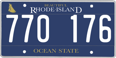 RI license plate 770176