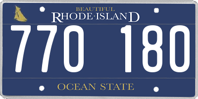RI license plate 770180