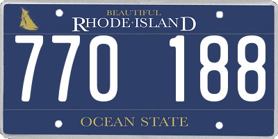 RI license plate 770188