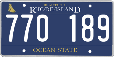 RI license plate 770189