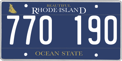 RI license plate 770190