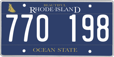 RI license plate 770198
