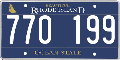 RI license plate 770199
